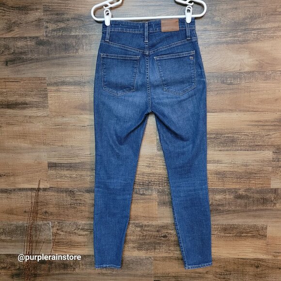 Madewell Jeans 27 Curvy High Rise Skinny Moreaux Wash AA621 Tummy Control - Picture 2 of 13